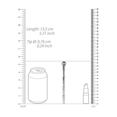 Long Hollow Penis Plug - 0.3 / 8 mm