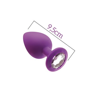 MAI No.49 ANAL PLUG WITH STONE L PURPLE MAI No.49 ANAL PLUG WITH STONE L PURPLE