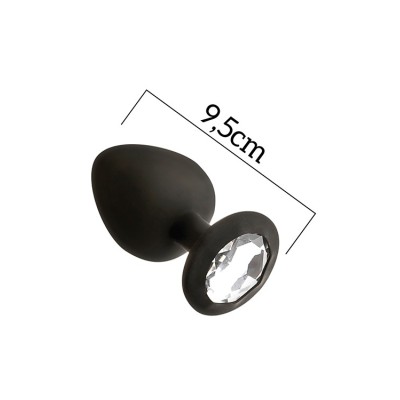 MAI No.49 ANAL PLUG WITH STONE L BLACK MAI No.49 ANAL PLUG WITH STONE L BLACK