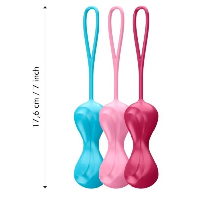 SATISFYER BALLS DOUBLE 60-92 gr-SET 3 pz SATISFYER BALLS DOUBLE 60-92 gr-SET 3 pz