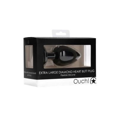 Diamond Heart Butt Plug-Extra Large-Blac Diamond Heart Butt Plug-Extra Large-Blac