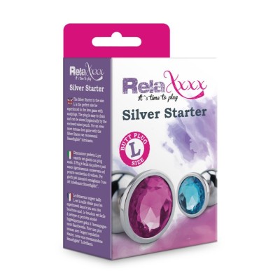 RelaXxxx Silver Starter Plug pink size L RelaXxxx Silver Starter Plug pink size L