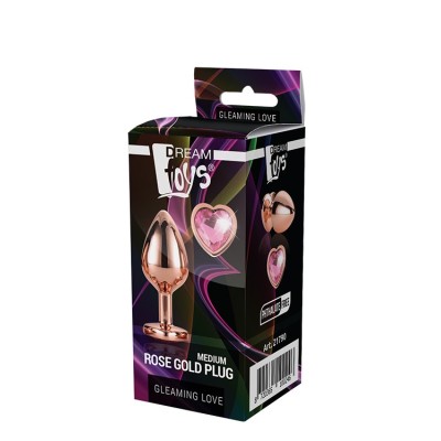 GLEAMING LOVE ROSE GOLD PLUG MEDIUM GLEAMING LOVE ROSE GOLD PLUG MEDIUM