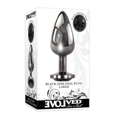 EVOLVED BLACK GEM ANAL PLUG LARGE EVOLVED BLACK GEM ANAL PLUG LARGE