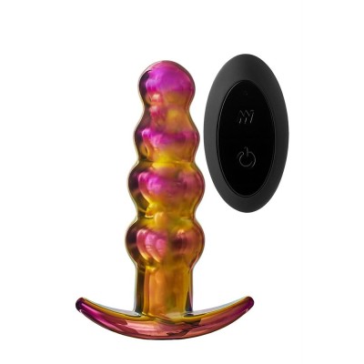 GLAMOUR GLASS REMOTE VIBE BEADED PLUG GLAMOUR GLASS REMOTE VIBE BEADED PLUG