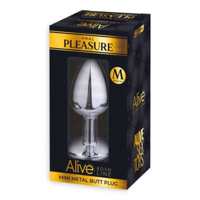 Mini Metal Butt Plug M - White Mini Metal Butt Plug M - White