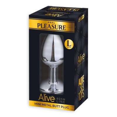 Mini Metal Butt Plug L - White Mini Metal Butt Plug L - White
