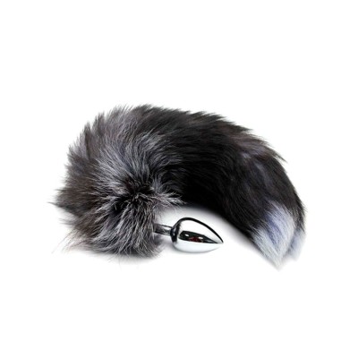 Black & White Fox Tail S Anal Plug Black & White Fox Tail S Anal Plug