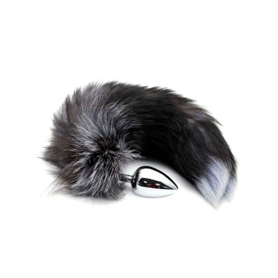 Black & White Fox Tail L Anal Plug Black & White Fox Tail L Anal Plug