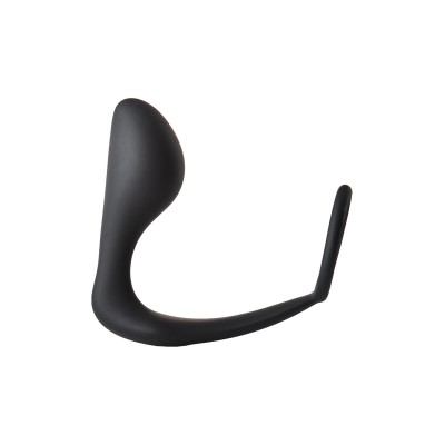 FANTASSTIC ANAL PLUG WITH COCKRING BLACK FANTASSTIC ANAL PLUG WITH COCKRING BLACK