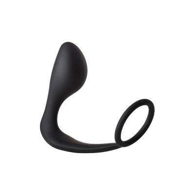 FANTASSTIC ANAL PLUG WITH COCKRING BLACK FANTASSTIC ANAL PLUG WITH COCKRING BLACK