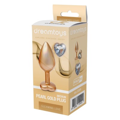 GLEAMING LOVE PEARL GOLD PLUG MEDIUM GLEAMING LOVE PEARL GOLD PLUG MEDIUM