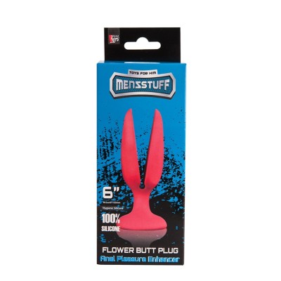 MENZSTUFF FLOWER BUTT PLUG 6INCH RED MENZSTUFF FLOWER BUTT PLUG 6INCH RED