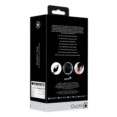 Bunny Tail with Metal Butt Plug - Black Bunny Tail with Metal Butt Plug - Black