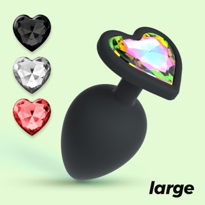 CUORE PLUG ANALE GRANDE CON 4 GIOIELLI CUORE PLUG ANALE GRANDE CON 4 GIOIELLI