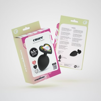 CUORE PLUG ANALE GRANDE CON 4 GIOIELLI CUORE PLUG ANALE GRANDE CON 4 GIOIELLI
