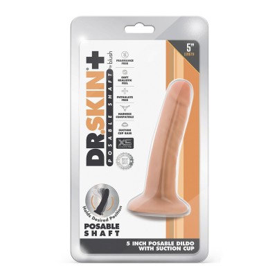 DR. SKIN PLUS 5 INCH POSABLE DILDO VANIL DR. SKIN PLUS 5 INCH POSABLE DILDO VANIL
