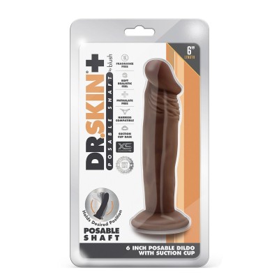 DR. SKIN PLUS 6 INCH POSABLE DILDO CHOCO DR. SKIN PLUS 6 INCH POSABLE DILDO CHOCO