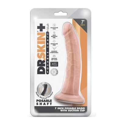 DR. SKIN PLUS 7 INCH POSABLE DILDO VANIL DR. SKIN PLUS 7 INCH POSABLE DILDO VANIL
