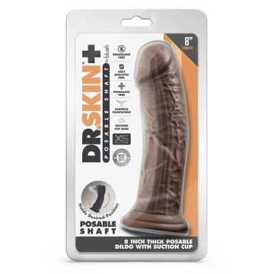 DR. SKIN PLUS 8 INCH THICK POSABLE DILDO DR. SKIN PLUS 8 INCH THICK POSABLE DILDO
