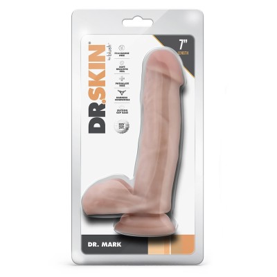 DR. SKIN DR. MARK 7 INCH DILDO WITH BALL DR. SKIN DR. MARK 7 INCH DILDO WITH BALL