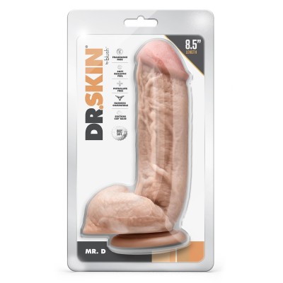 DR. SKIN MR. D 8.5 INCH DILDO WITH BALLS DR. SKIN MR. D 8.5 INCH DILDO WITH BALLS