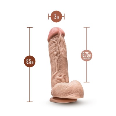 DR. SKIN MR. D 8.5 INCH DILDO WITH BALLS DR. SKIN MR. D 8.5 INCH DILDO WITH BALLS