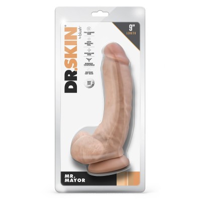 DR. SKIN MR. MAYOR 9 INCH DILDO WITH BAL DR. SKIN MR. MAYOR 9 INCH DILDO WITH BAL