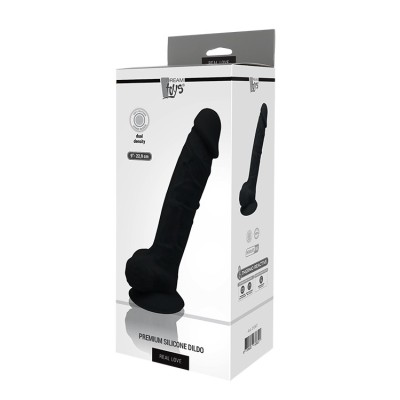 REAL LOVE DILDO 9INCH BLACK REAL LOVE DILDO 9INCH BLACK