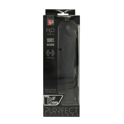 PURRFECT SILICONE DELUXE 8INCH BLACK PURRFECT SILICONE DELUXE 8INCH BLACK
