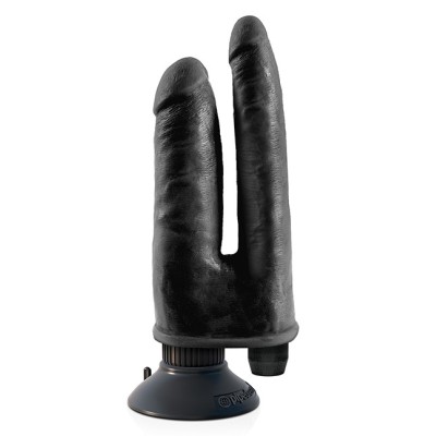 KING COCK VIBR. DOUBLE PENETRATOR BLACK KING COCK VIBR. DOUBLE PENETRATOR BLACK