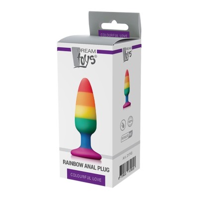 COLOURFUL LOVE RAINBOW ANAL PLUG MEDIUM COLOURFUL LOVE RAINBOW ANAL PLUG MEDIUM