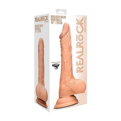 Realistic Dildo With Balls - 25 cm-Flesh Realistic Dildo With Balls - 25 cm-Flesh