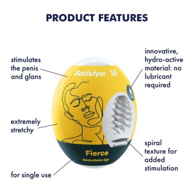 SATISFYER MASTURBATOR EGG FIERCE SATISFYER MASTURBATOR EGG FIERCE