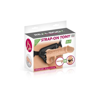GODE STRAP-ON REALBODY TONY 18CM GODE STRAP-ON REALBODY TONY 18CM